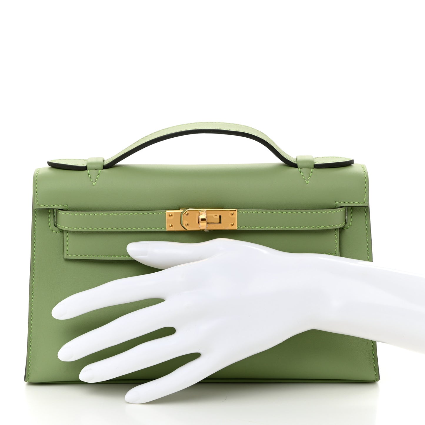 Swift Kelly Pochette Clutch Vert Criquet