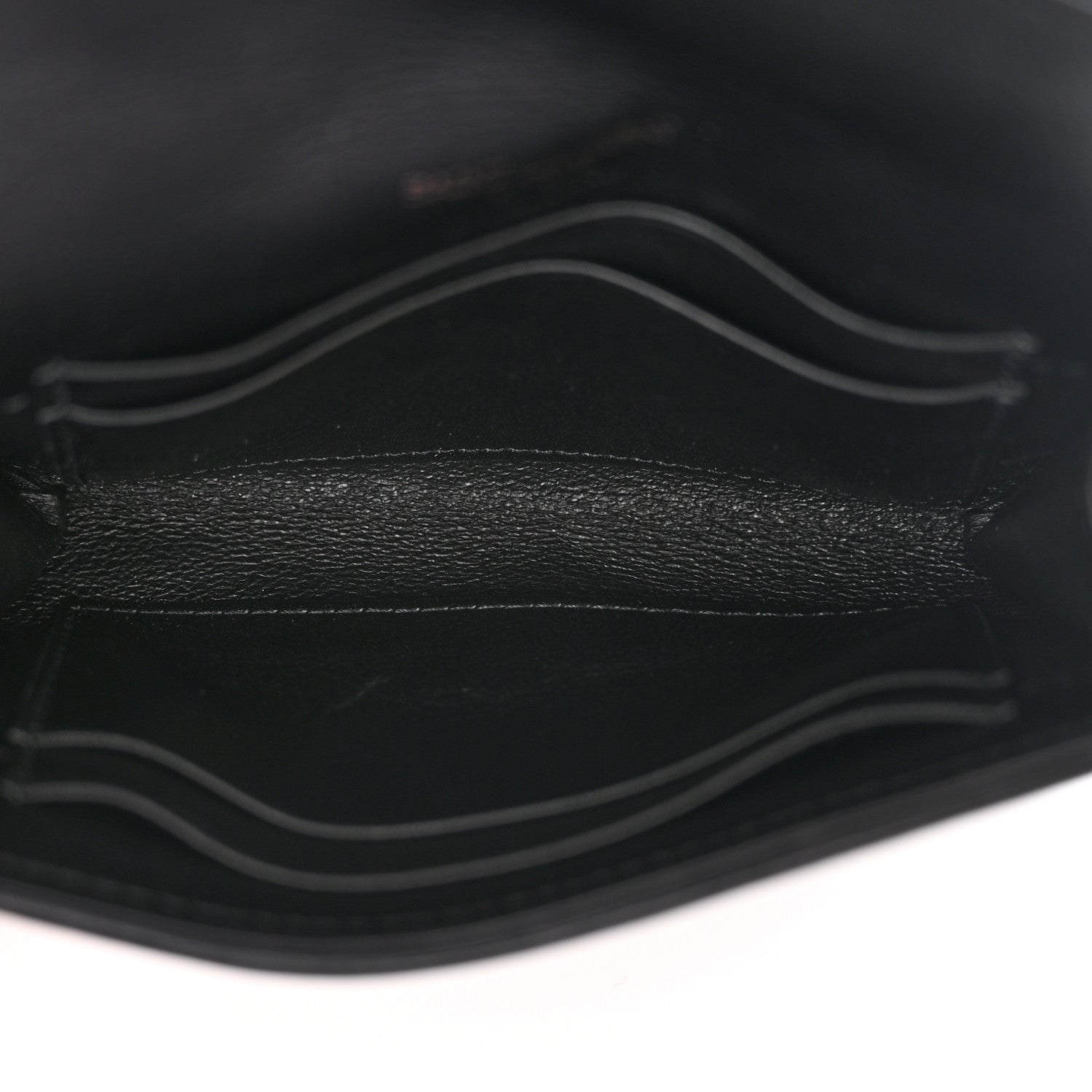 Saint Laurent Calfskin Nylon Matelasse Chevron Small Monogram Envelope Wallet Black 5 of 7