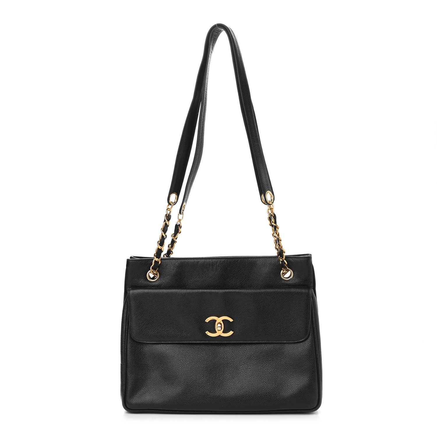 Chanel Caviar Flap Shoulder Bag Black 1 of 12