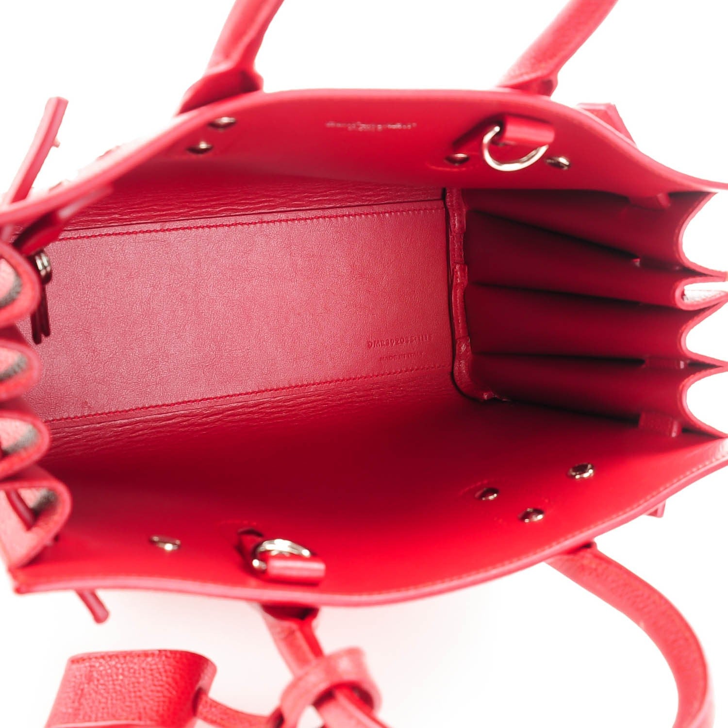 Saint Laurent Grained Calfskin Nano Sac De Jour Lipstick Red 5 of 6