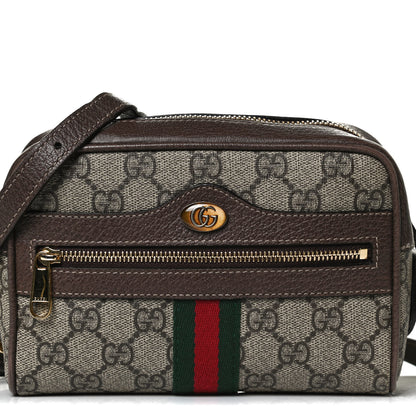Gucci GG Supreme Monogram Web Mini Ophidia Shoulder Bag Brown 8 of 16