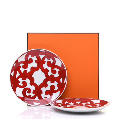 Hermes Porcelain Balcon du Guadalquivir Plate Set of 2 7 of 7