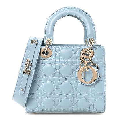 Christian Dior Lambskin Cannage Small My ABCDior Lady Dior Cloud Blue 1 of 9