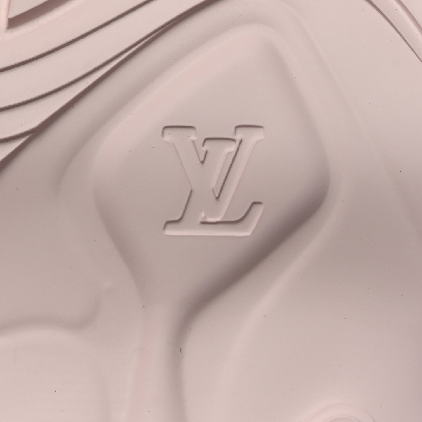 Rubber Monogram Embossed Pool 55 Flat Comfort Mule 40 Rose Clair