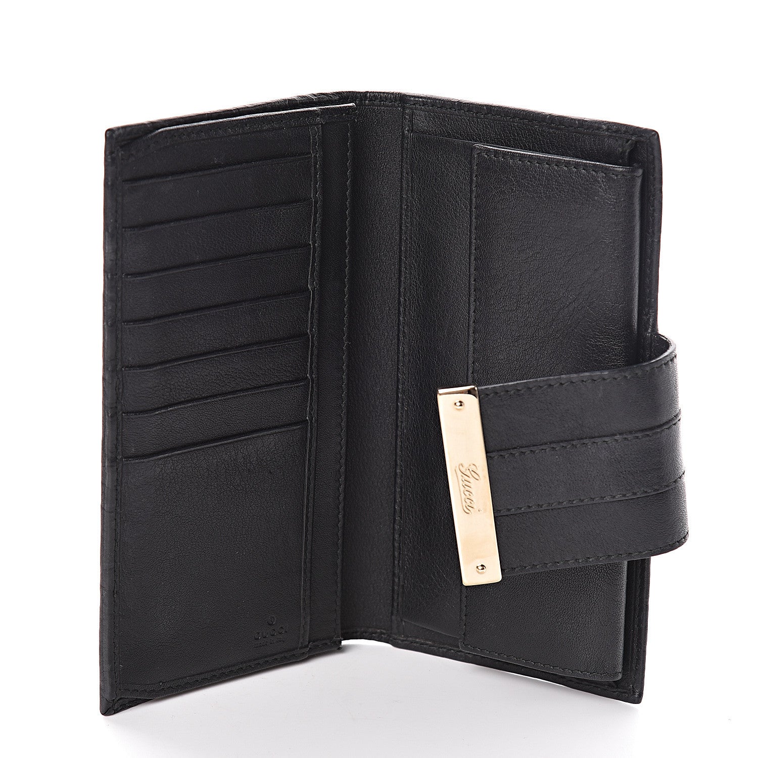 Gucci Guccissima Ladies Web Long Wallet Black 5 of 6