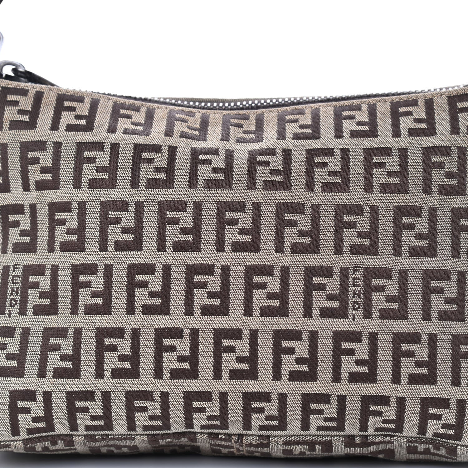 Fendi Zucchino Pochette Dark Brown 9 of 9