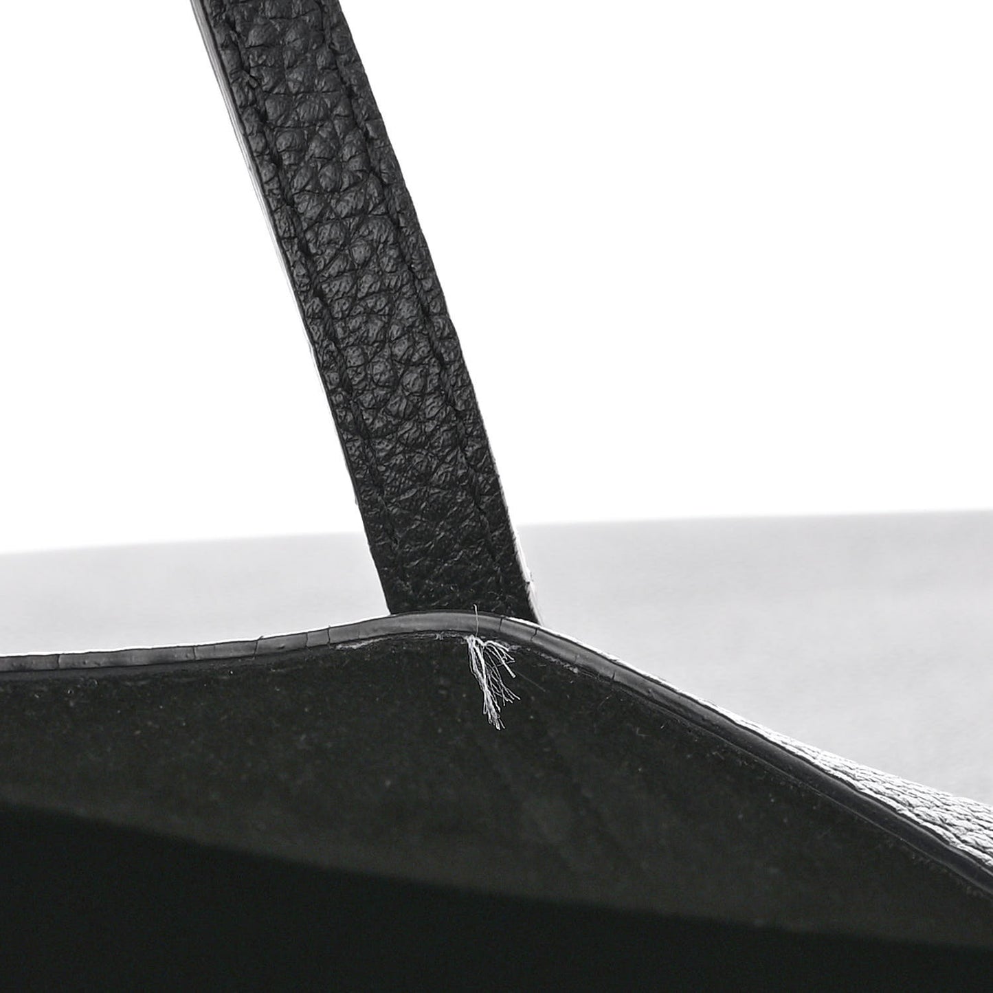 Grained Calfskin Skull Open Shopper Tote Black