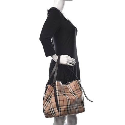 Burberry Haymarket Check Small Canterbury Tote Chocolate 2 of 9