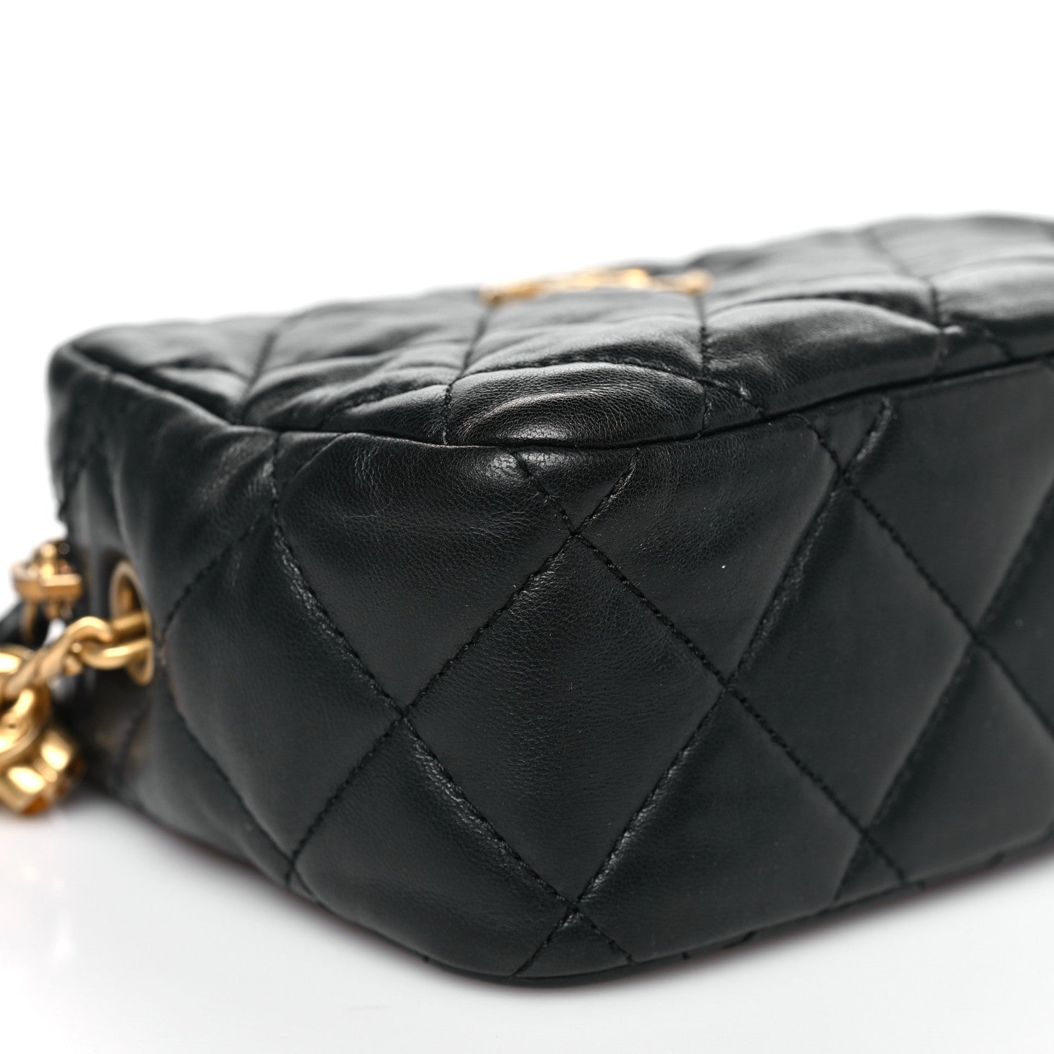 Chanel Lambskin Quilted Mini Pillow Crush Camera Case Black 9 of 10