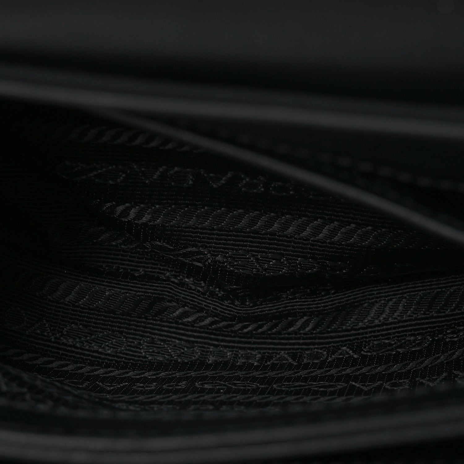 Prada Saffiano Tessuto Nylon Chain Shoulder Bag Black 7 of 16