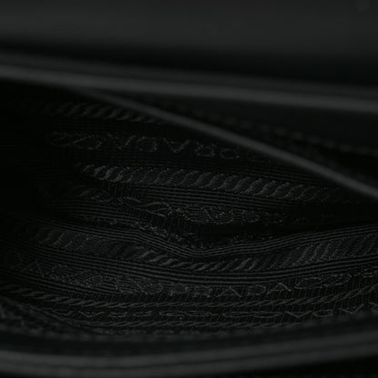 Prada Saffiano Tessuto Nylon Chain Shoulder Bag Black 7 of 16