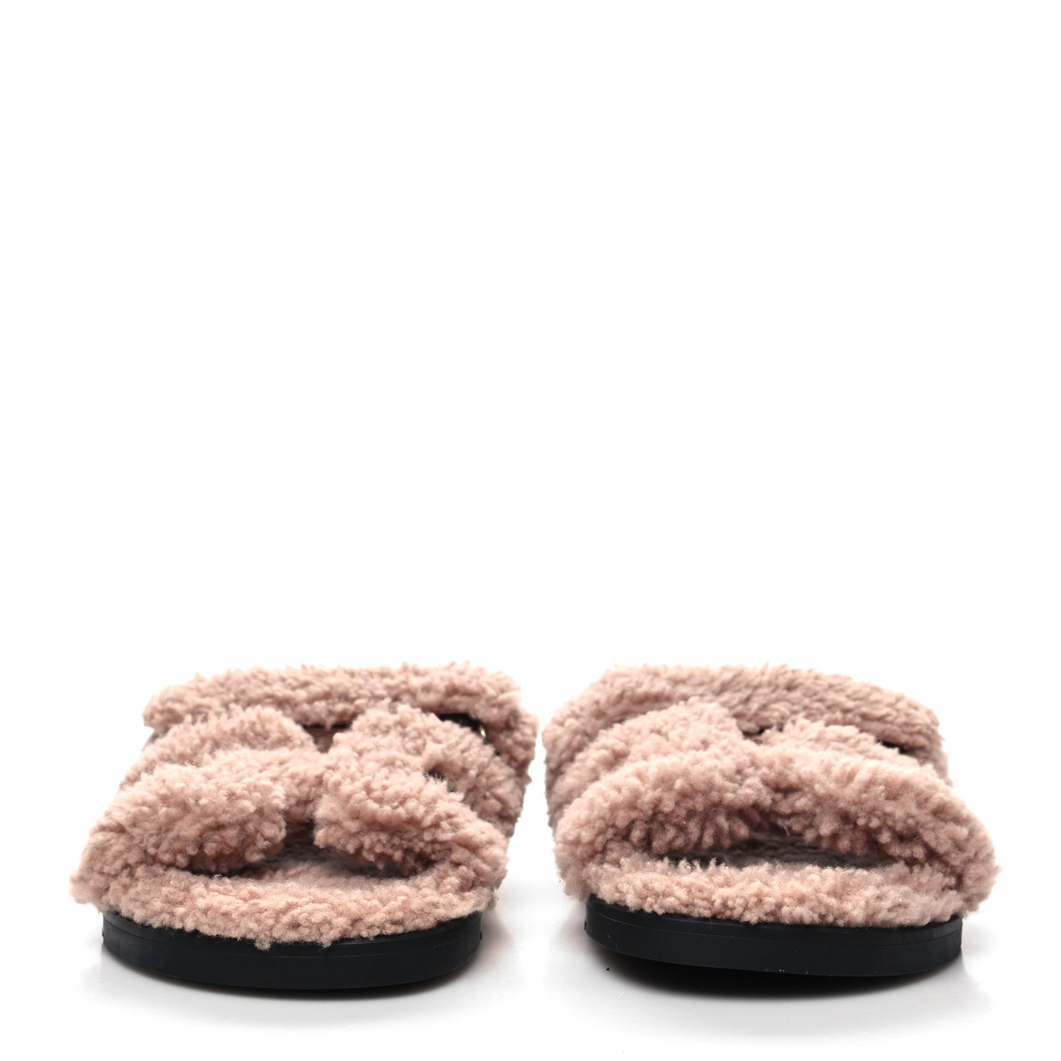 Hermes Woolskin Womens Chypre Sandals 40 Bois De Santal 2 of 7
