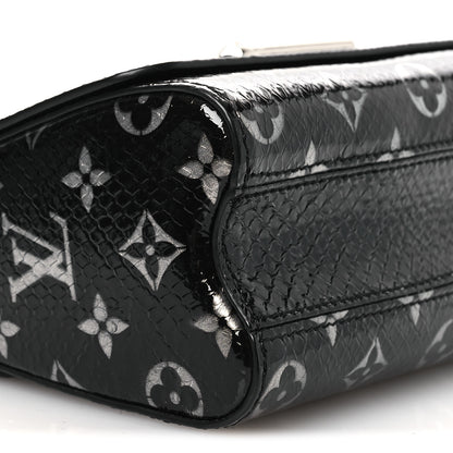 Louis Vuitton Snakeskin Monogram Twist Shoulder Bag PM Black 9 of 12