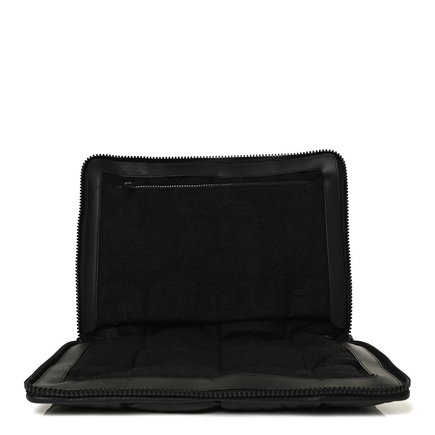 Bottega Veneta Calfskin Maxi Intrecciato Puffy Laptop Pouch Black 5 of 10