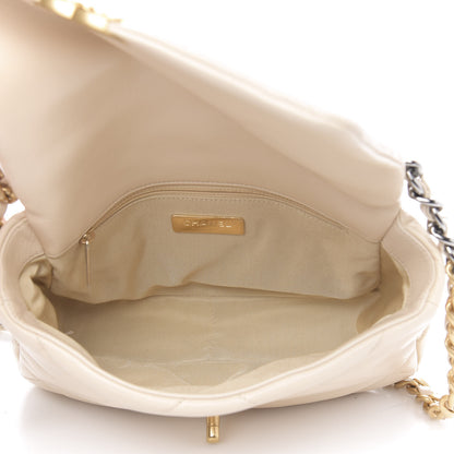 Chanel Goatskin Quilted Medium 19 Flap Beige 5 of 10