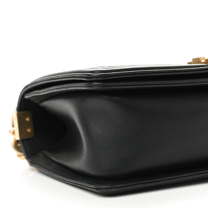 Chanel Calfskin Medium Boy Logo Top Handle Flap Black 12 of 16