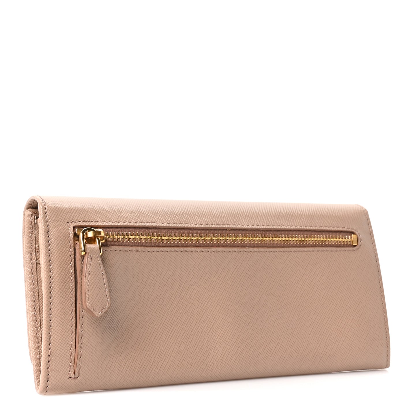 Saffiano Metal Continental Flap Wallet Cammeo