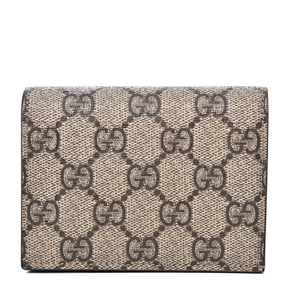 Gucci GG Supreme Monogram Card Case Beige 1 of 7