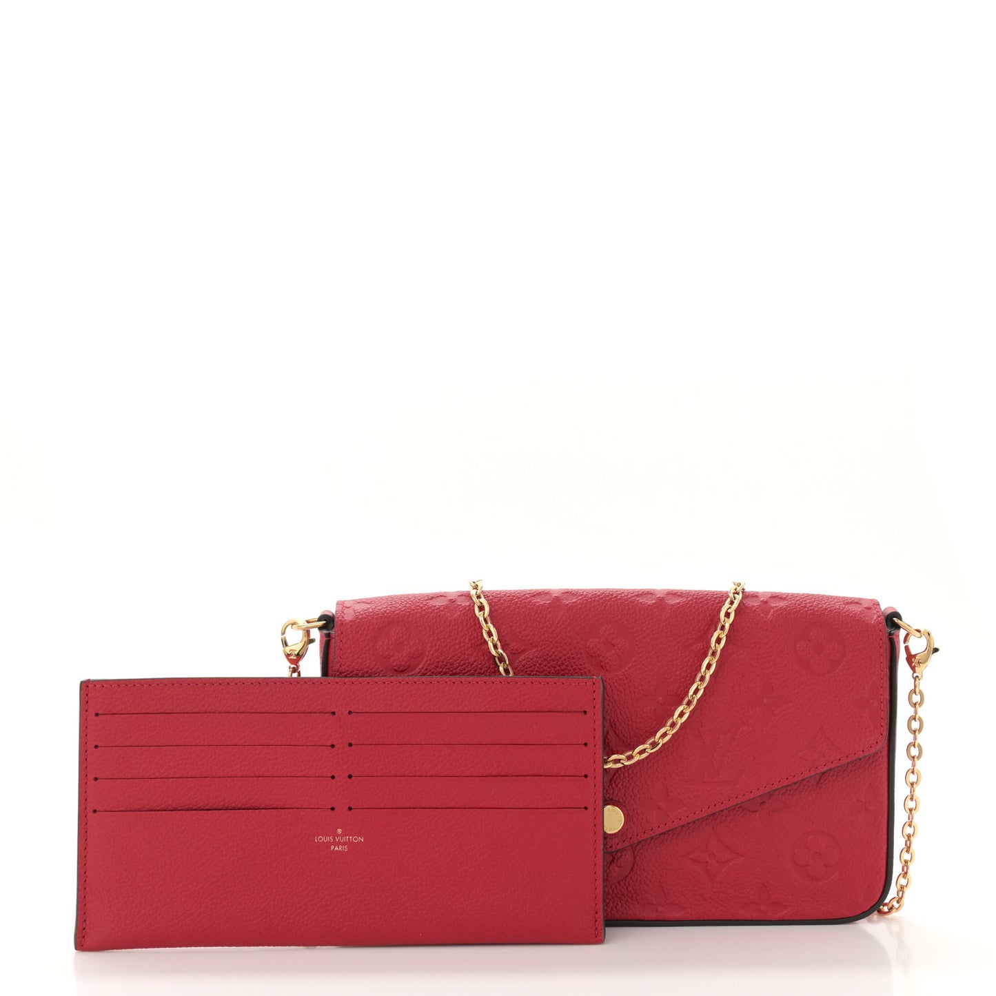 Empreinte Pochette Felicie Chain Wallet Scarlet