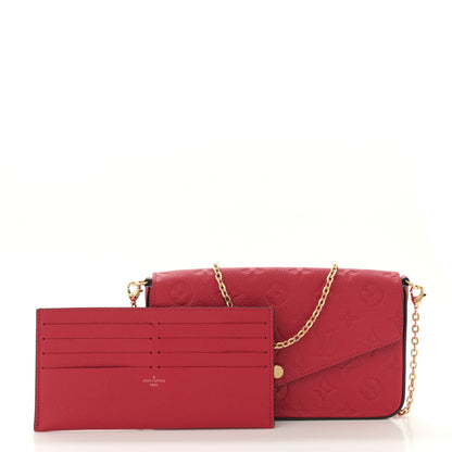 Louis Vuitton Empreinte Pochette Felicie Chain Wallet Scarlet 3 of 10