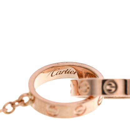 Cartier 18K Pink Gold Interlocking LOVE Necklace 5 of 6