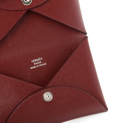 Hermes Epsom Calvi Card Case Rouge H 6 of 8