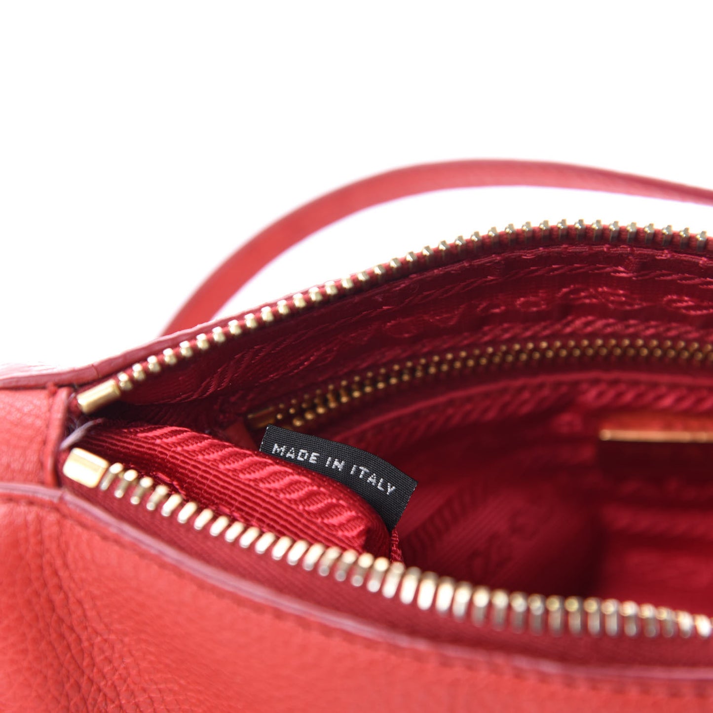 Vitello Daino Pochette Bag Fuoco