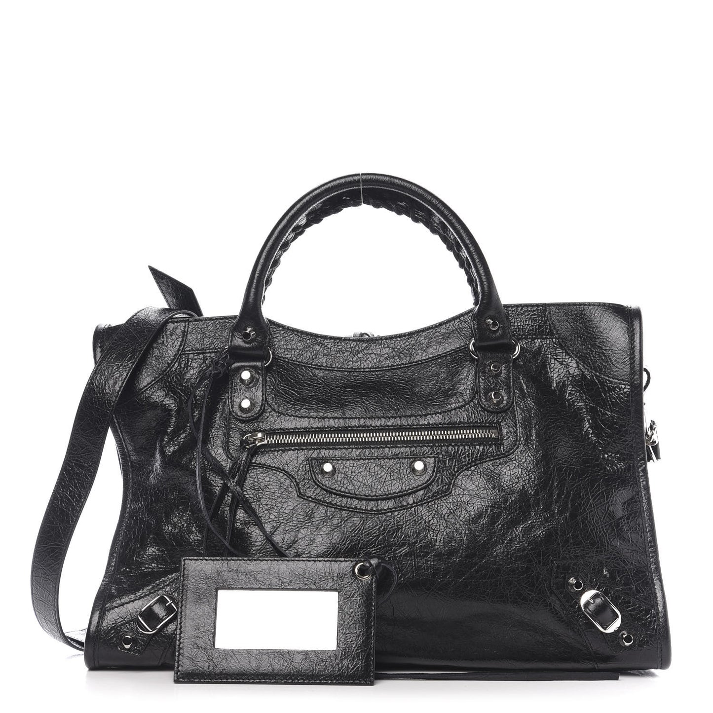 Agneau Classic Silver Hardware City Black