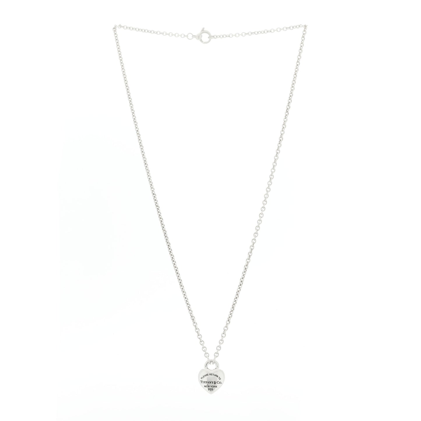 Sterling Silver Return to Tiffany Puffed Heart Pendant Necklace