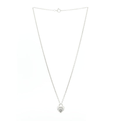 Tiffany Sterling Silver Return to Tiffany Puffed Heart Pendant Necklace 3 of 6