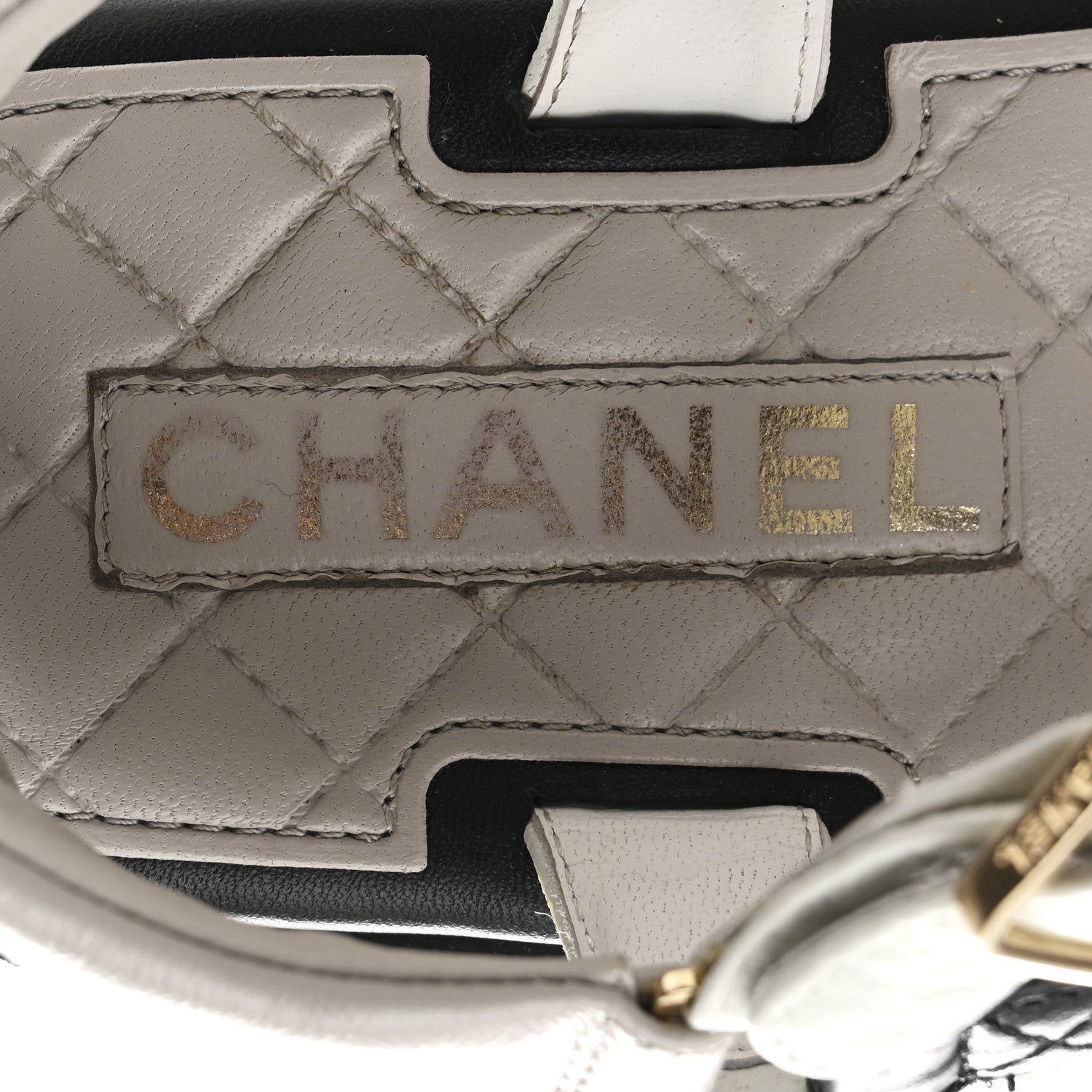 Chanel Lambskin Quilted CC Logo Platform Sandals 38 Black White Pink 7 of 9