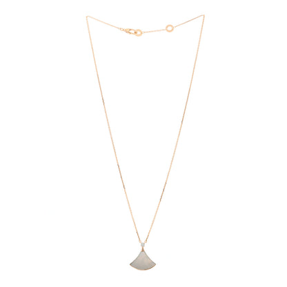 Bulgari 18K Rose Gold Diamond Mother of Pearl Divas' Dream Pendant Necklace 2 of 5