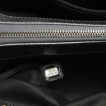 Chanel Caviar Timeless CC Large Zip Shopping Tote Dark Silver 8 of 8