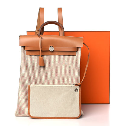 Hermes Vache Hunter Criss Viking Herbag a Dos Retourne Backpack Ecru Beige Naturel 12 of 12