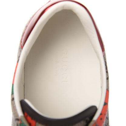 Gucci GG Supreme Monogram Strawberry Web Womens Ace Sneakers 37 Beige Multicolor Red Green 7 of 10