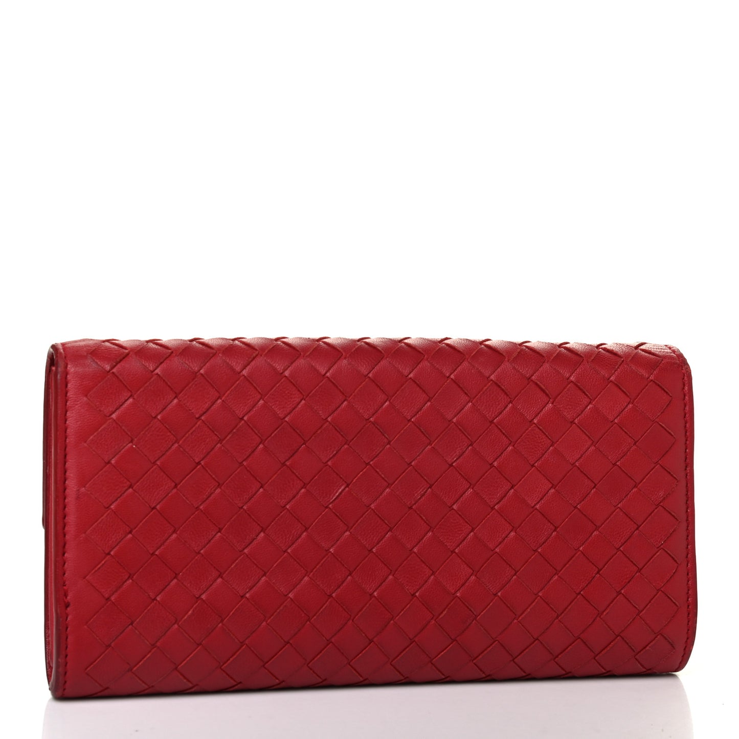 Nappa Intrecciato Continental Wallet Red