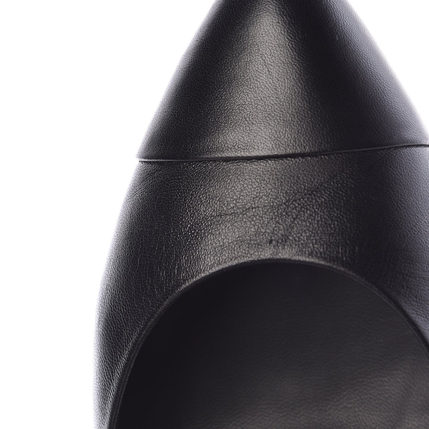 Lambskin Cap Toe d'Orsay Pumps 38 Black
