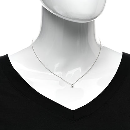 Tiffany Platinum Diamond .12ct Solitaire Pendant Necklace 2 of 4