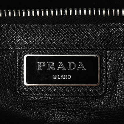 Prada Saffiano Travel Briefcase Black 6 of 11