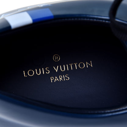 Louis Vuitton Calfskin Mens LV Beverly Hills Sneakers 8 Marine 9 of 9