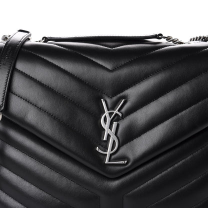 Saint Laurent Calfskin Y Quilted Monogram Medium Loulou Chain Satchel Black 11 of 11
