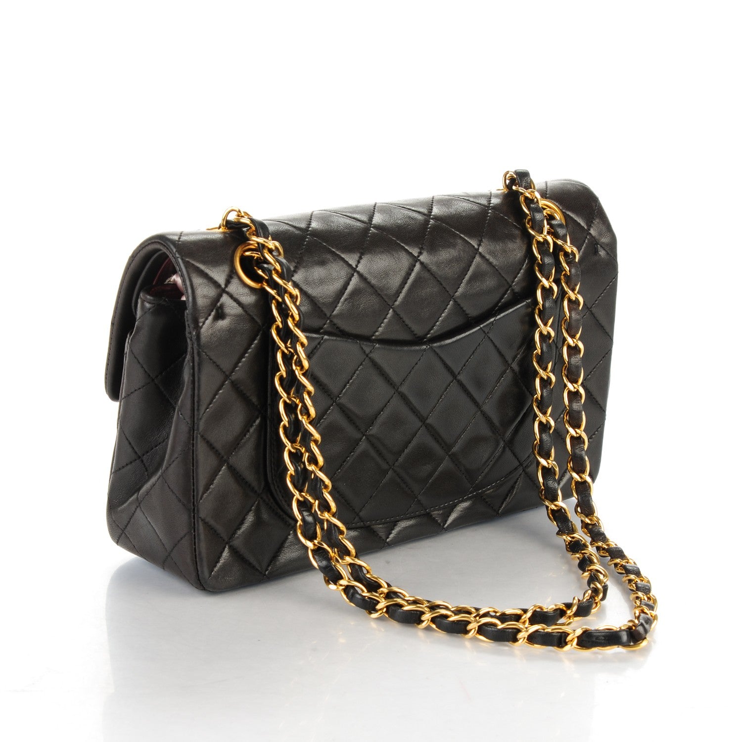 Chanel Lambskin Quilted Small Double Flap Black 3 of 8