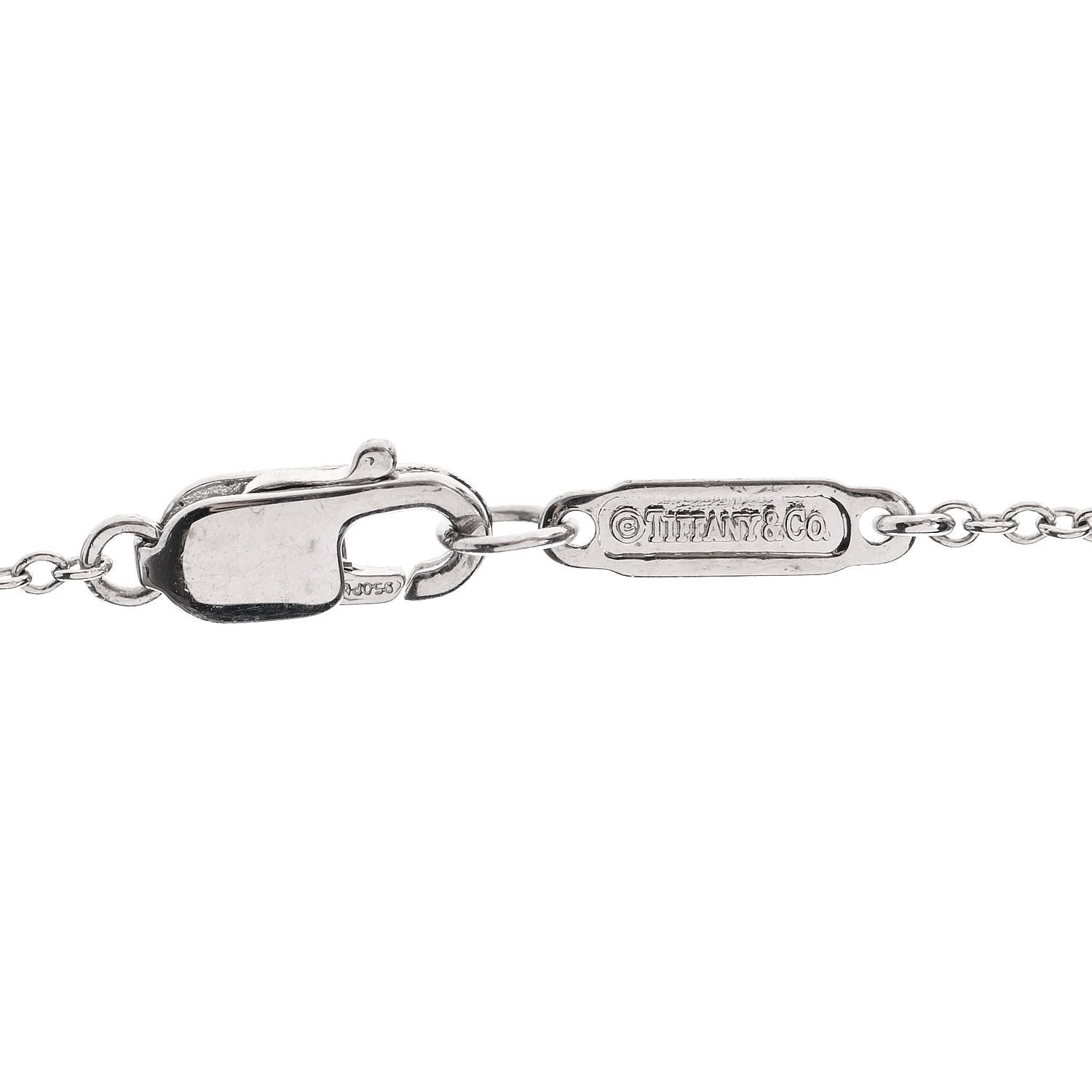 Tiffany Platinum Diamond Jazz Triple Bar Drop Pendant Necklace 4 of 6