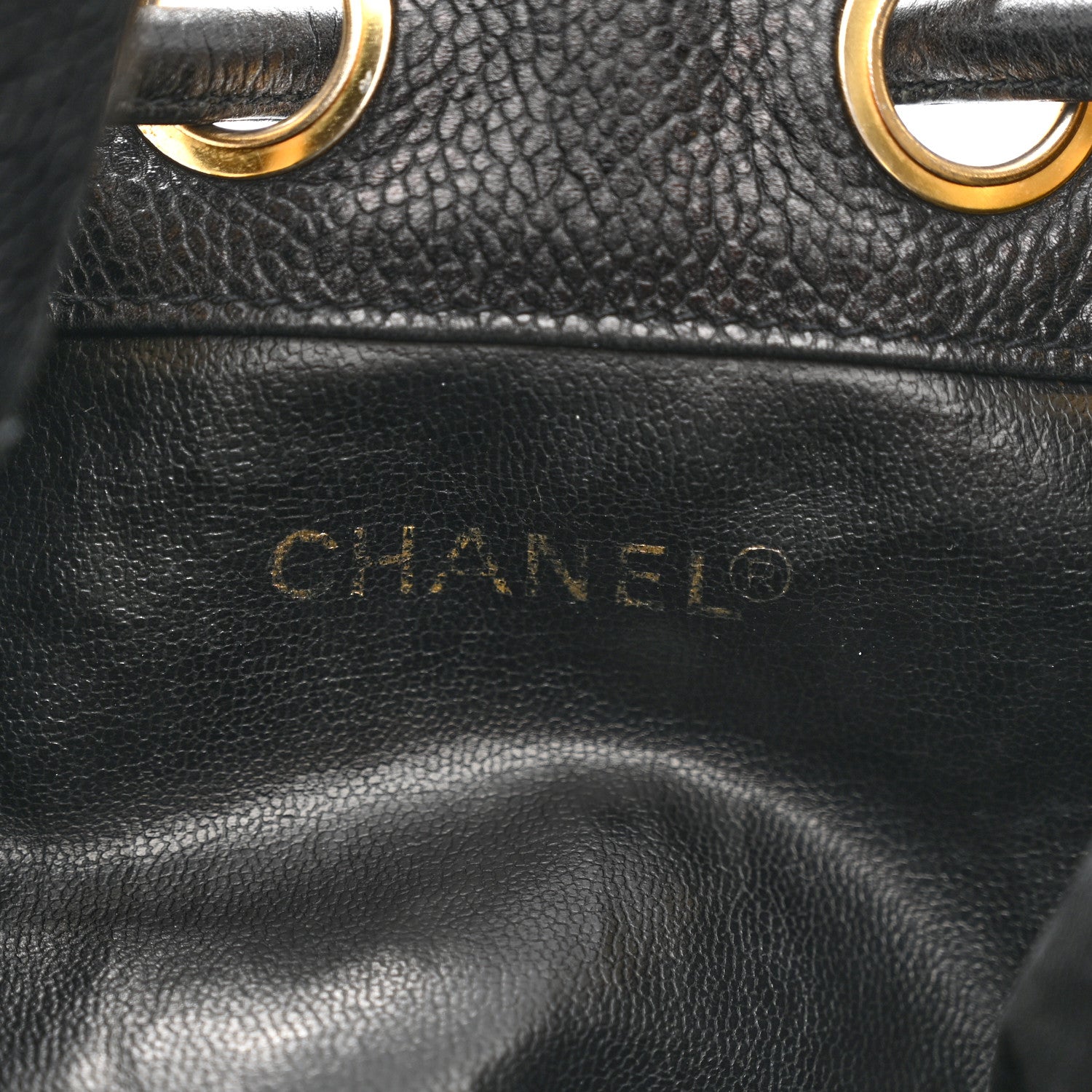 Chanel Caviar CC Chain Mini Drawstring Bag Black 7 of 13