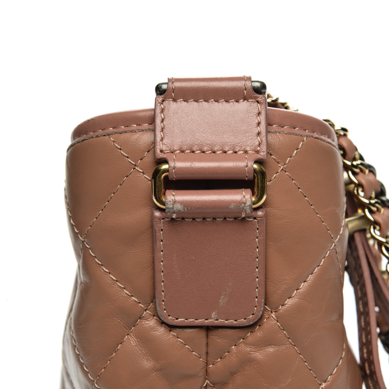 Chanel Aged Calfskin Quilted Medium Gabrielle Hobo Pink 9 of 12