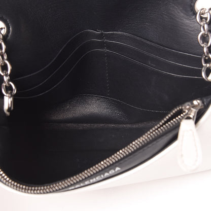 Balenciaga Pebbled Calfskin Everyday Chain Wallet White 5 of 10