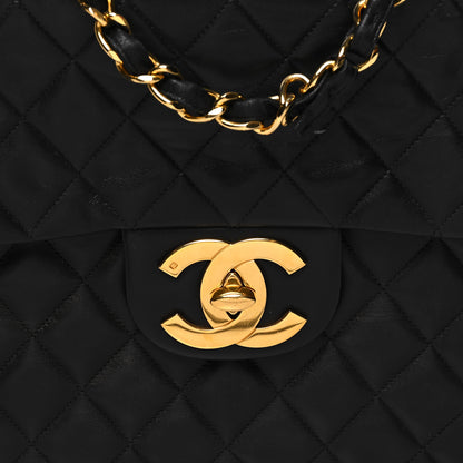 Chanel Lambskin Quilted XL Jumbo Single Flap Black 9 of 13