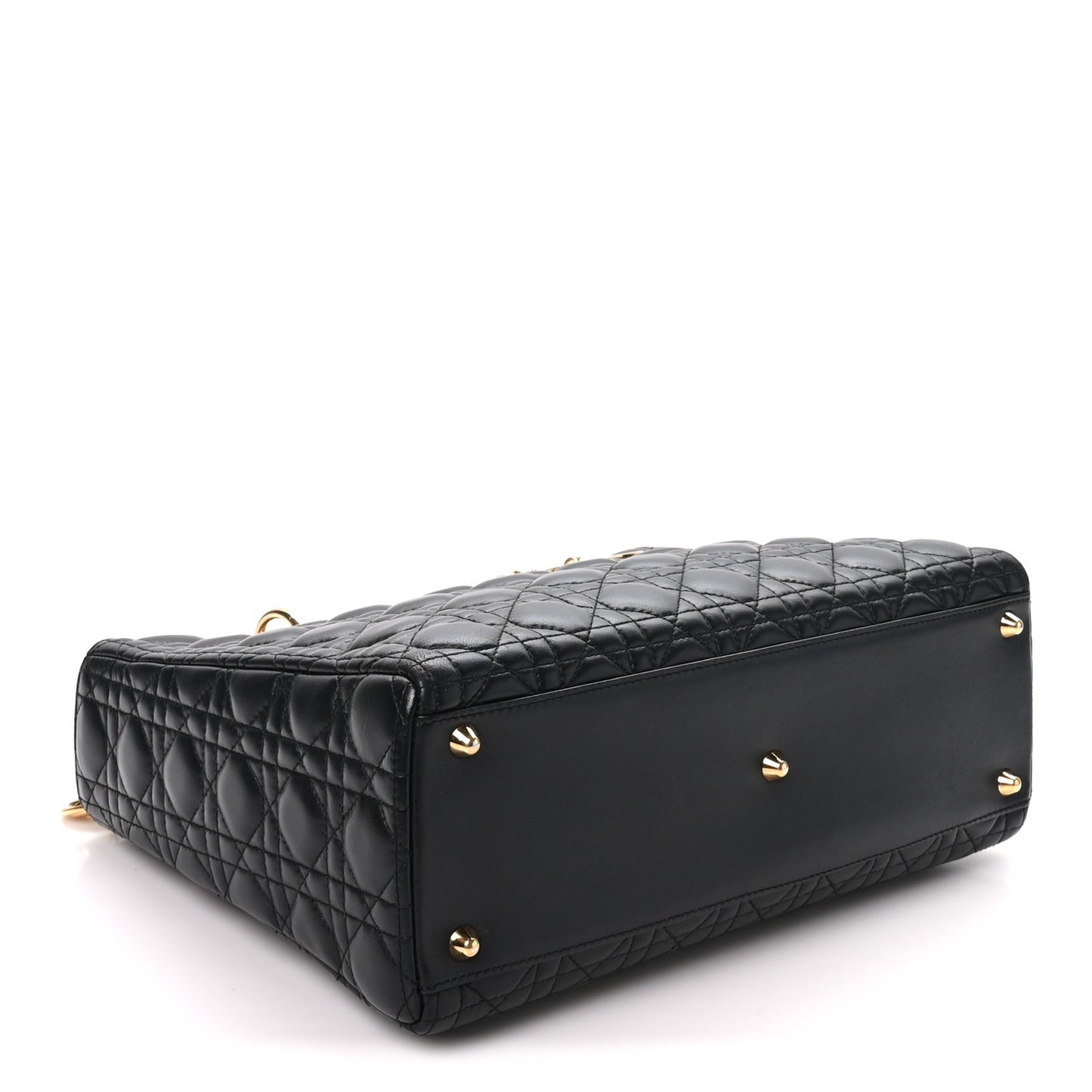Lambskin Cannage Large Lady Dior Black
