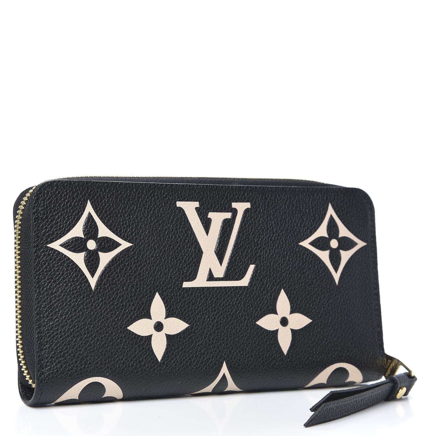 Louis Vuitton Empreinte Monogram Giant Zippy Wallet Black Beige 3 of 8