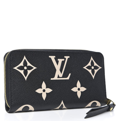 Louis Vuitton Empreinte Monogram Giant Zippy Wallet Black Beige 3 of 8